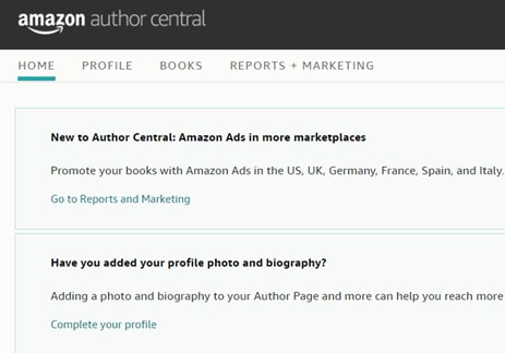 How to set up KDP's author central page