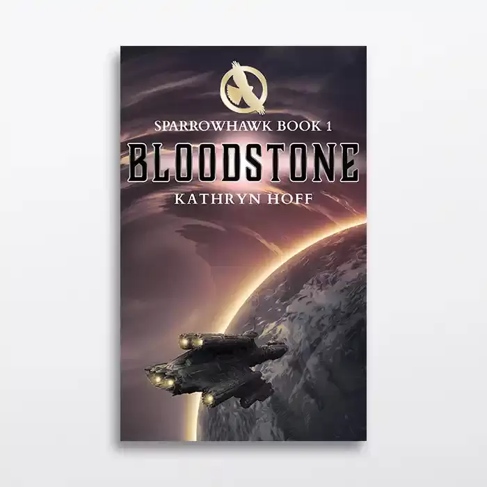 Science fiction book cover design for series