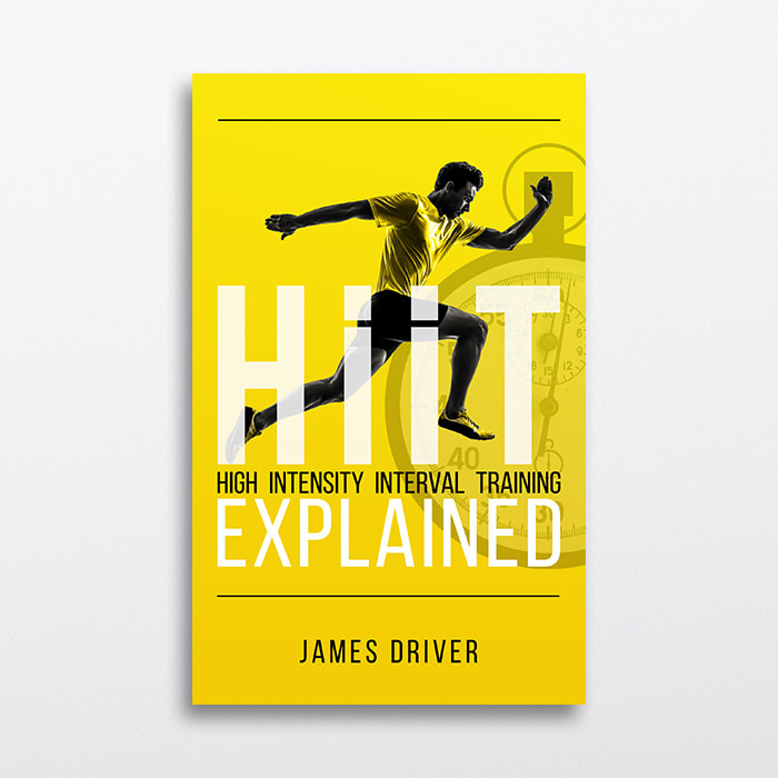 Fitness book in yellow with a man running